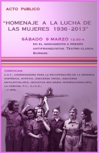 Homenaje a la lucha de las mujeres