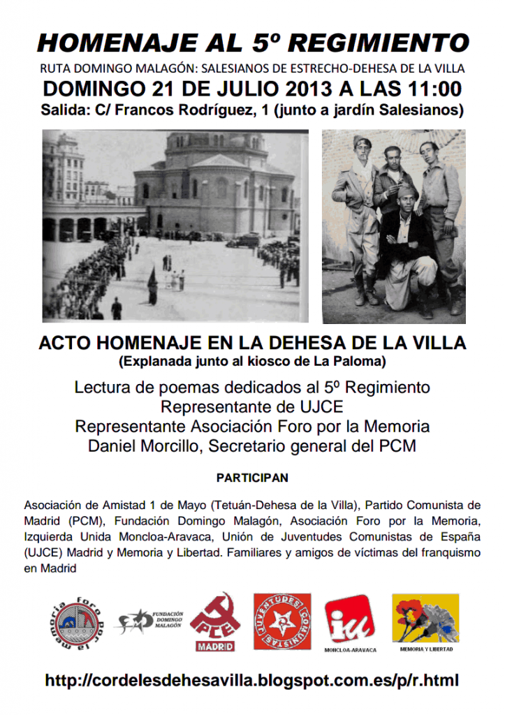 Homenaje 5º Regimiento