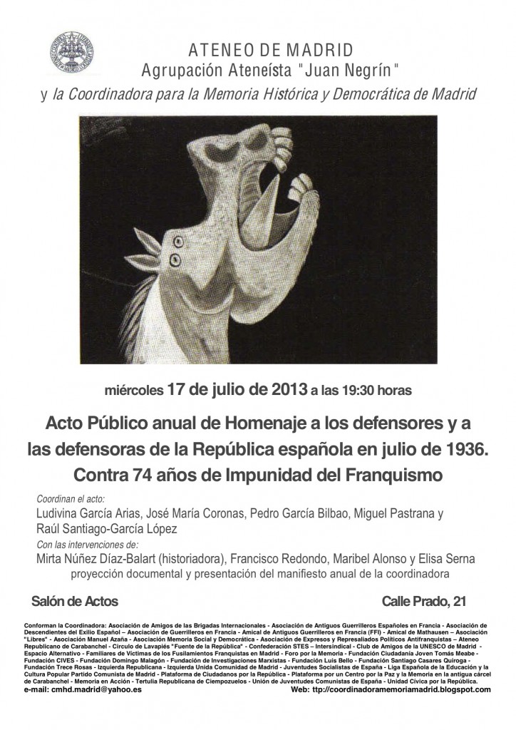 Homenaje Ateneo defensores de la República