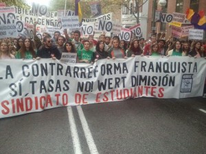 Manifestación educación 23 octubre 2013 Chato Galante2