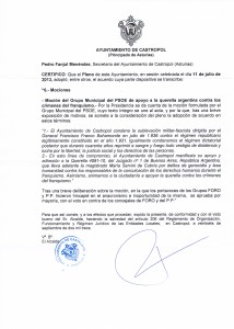 Moción de apoyo del Ayto Castropol