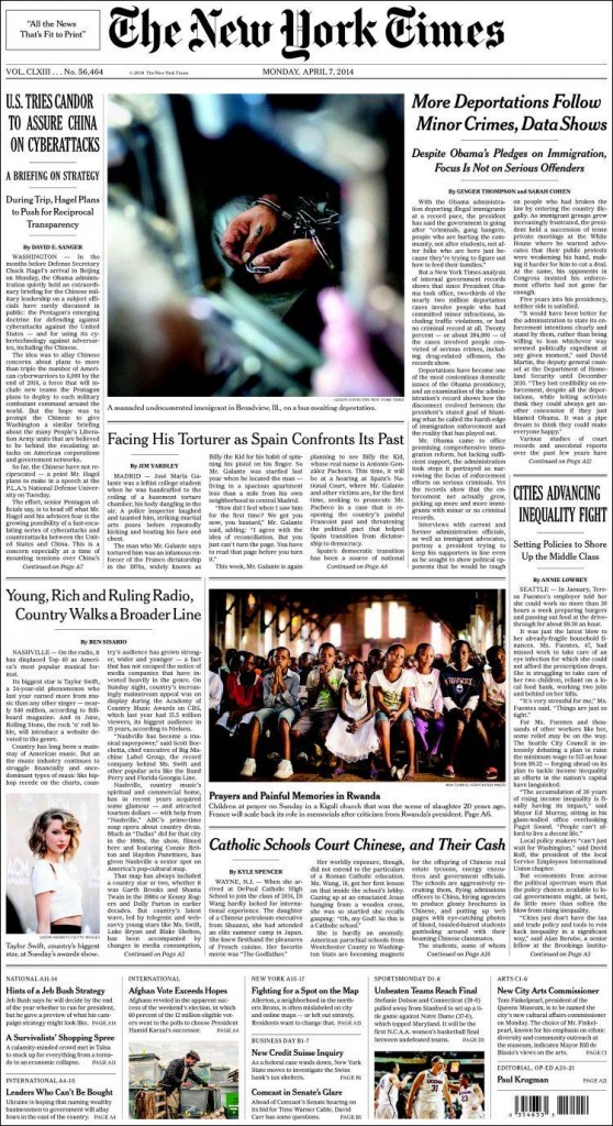 Portada The New York Times 